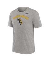 Nike Men's Heather Gray West Virginia Mountaineers Legacy Arch Tri-Blend T-Shirt