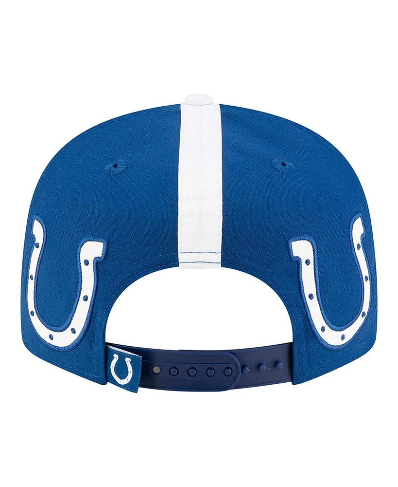 New Era Men's Royal Indianapolis Colts Throwback Helmet 9FIFTY Snapback Hat