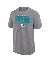 Fanatics Men's Heather Gray Miami Dolphins Big Tall Top Notch T-Shirt