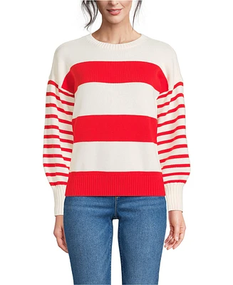 Lands' End Women's Drifter Jersey Crewneck Sweater