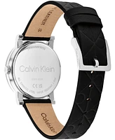 Calvin Klein Women's Ck Monogram Leather Strap Watch 32mm
