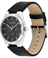 Calvin Klein Men's Ck Motion Leather Strap Watch 39mm