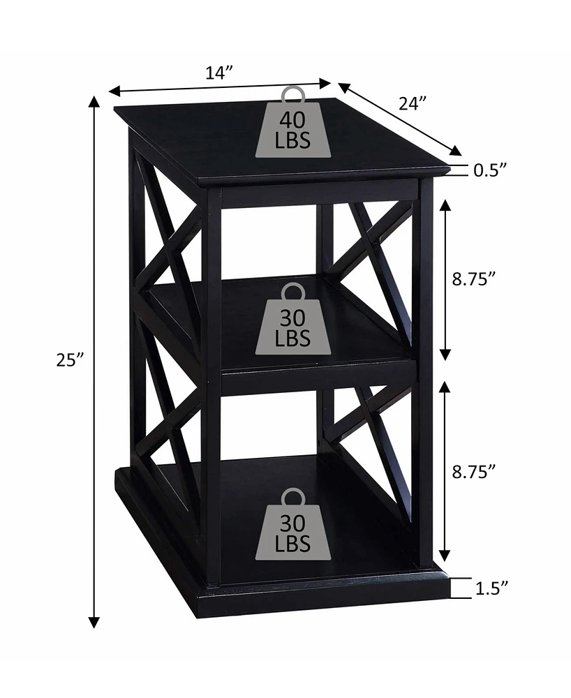 Convenience Concepts 14" Rubber wood Coventry Chairside End Table
