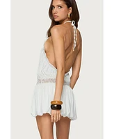 Edikted Women's Aida Backless Bubble Mini Dress