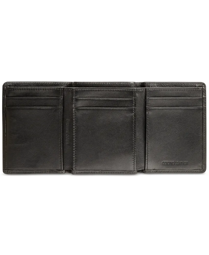 Perry Ellis Portfolio Men's Leather Gramercy Slim Trifold Wallet
