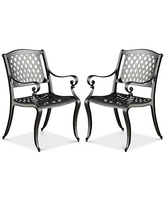 Orven Set of 2 Cast Aluminun Outdoor Chairs
