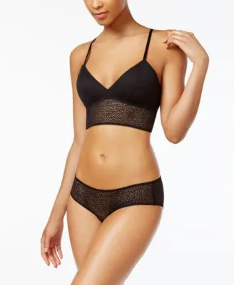 Dkny Modern Lace Sheer Longline Bralette Hipster