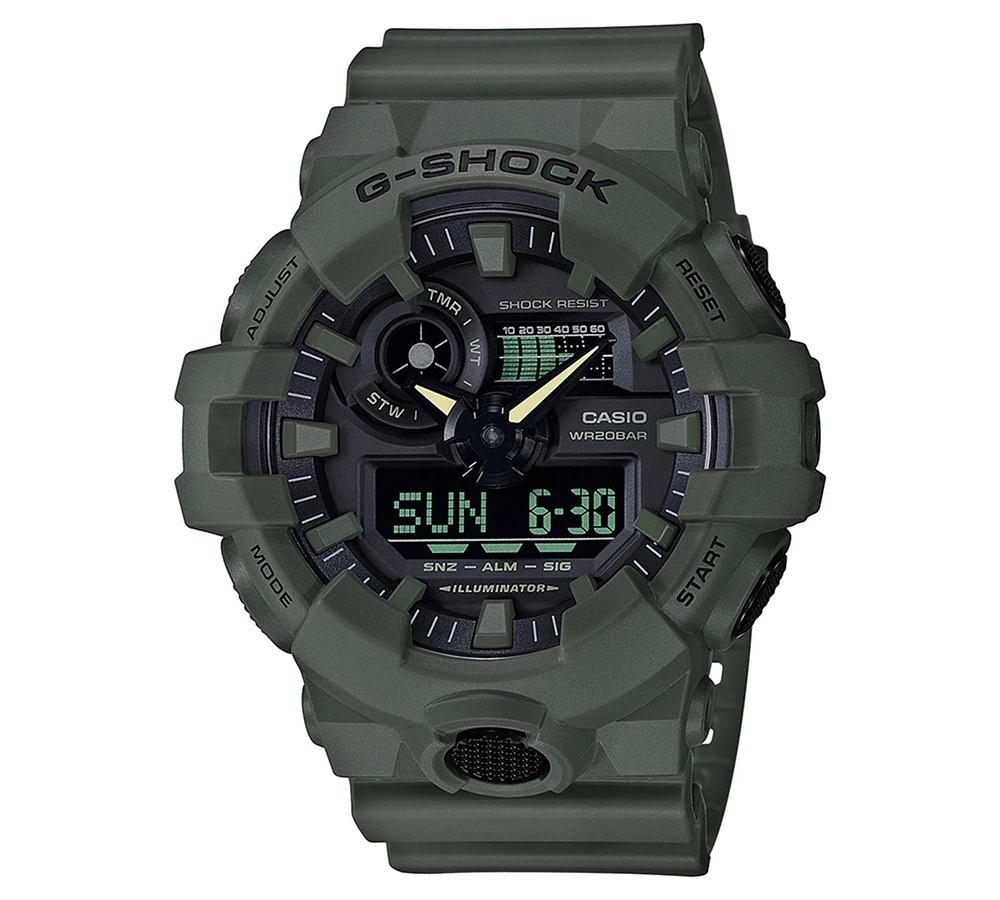 G-Shock Men's Analog-Digital Green Resin Strap Watch 53mm