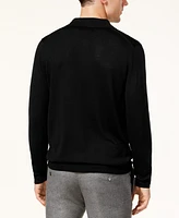 Club Room Men's Merino Wool Blend Polo Sweater, Created for Macy's