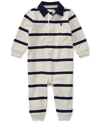 Polo Ralph Lauren Baby Boys Striped Rugby Cotton Coverall