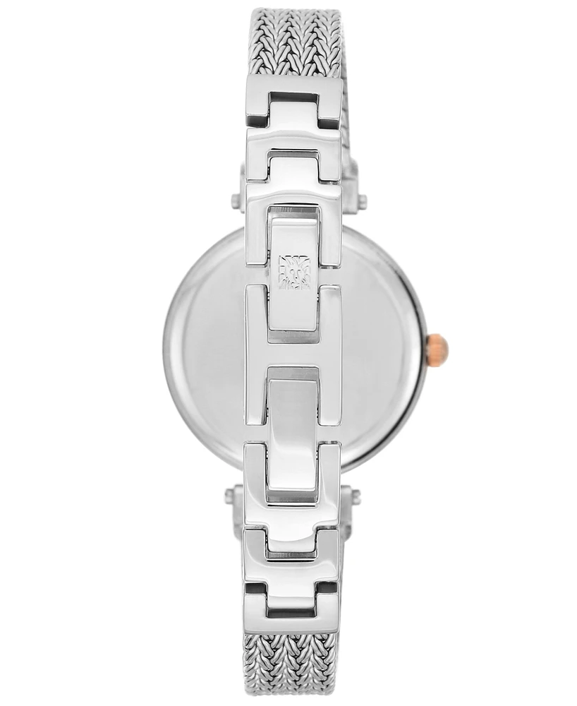 Anne Klein Women's Stainless Steel Mesh Bracelet Watch 30mm