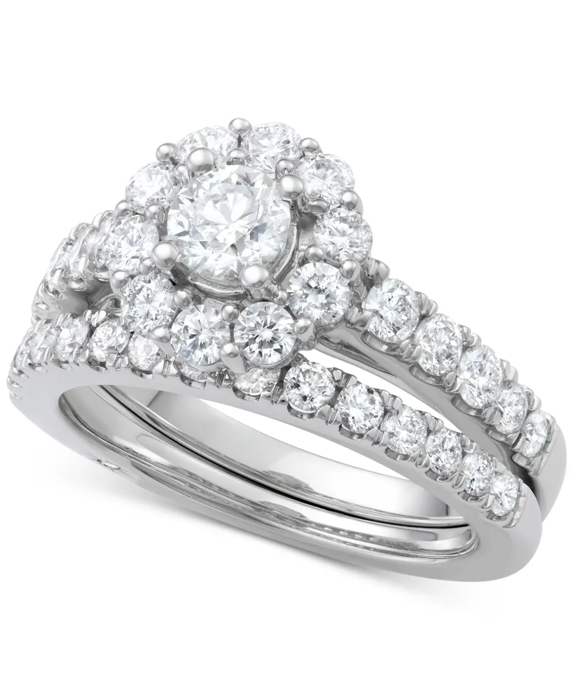 Certified Diamond Bridal Set (2 ct. t.w.) 18k Gold, White Gold or Rose Created for Macy's