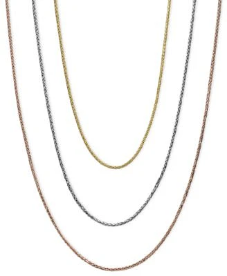 14k Gold 14k White Gold 14k Rose Gold Necklaces 16 20 Wheat Chain 9 10mm