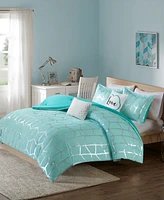 Intelligent Design Raina Metallic 4-Pc. Comforter Set, Twin/Twin Xl