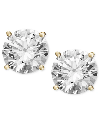 Diamond Four Prong Screw Back Stud Earrings (2 ct. t.w.) in 14k Gold