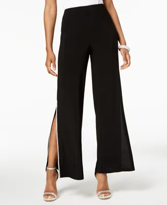 Msk Sequined Wide-Leg Pants, Regular & Petite Sizes