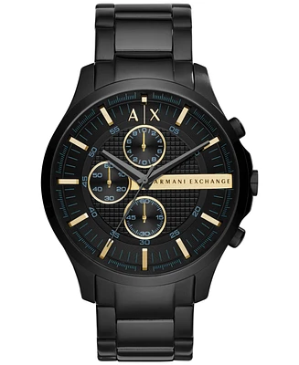 A|X Armani Exchange Men's Chronograph Black Stainless Steel Bracelet Watch 46mm