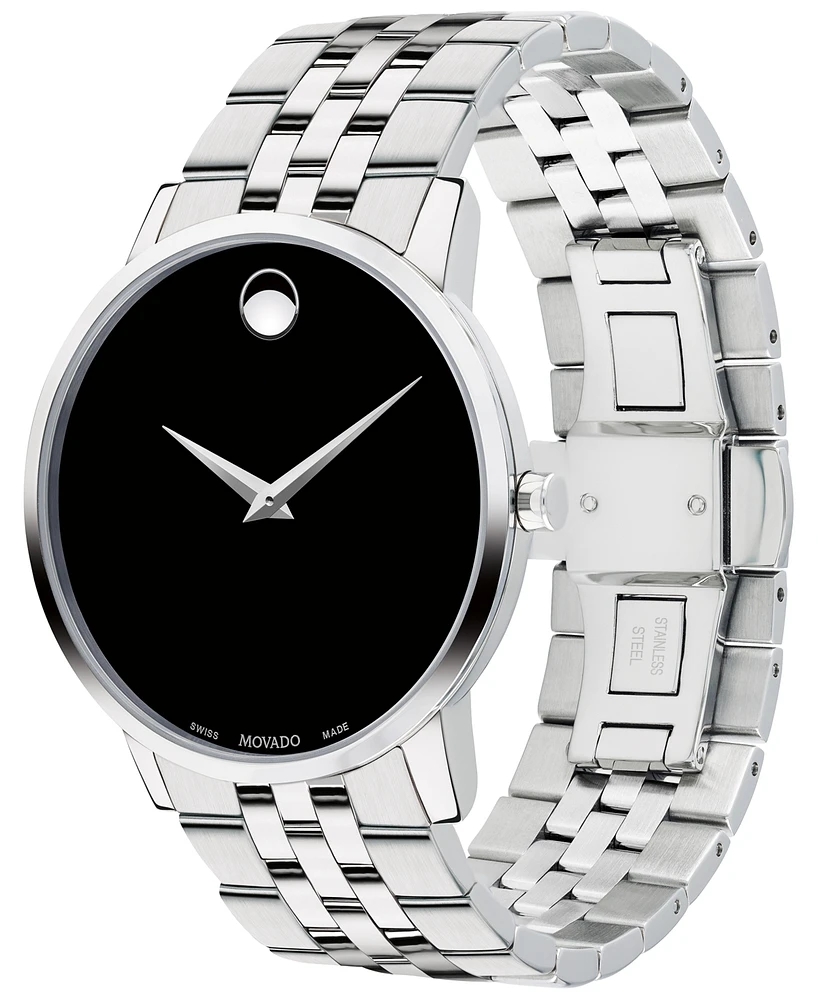 Movado Men's Swiss Museum Classic Stainless Steel Bracelet Watch 40mm