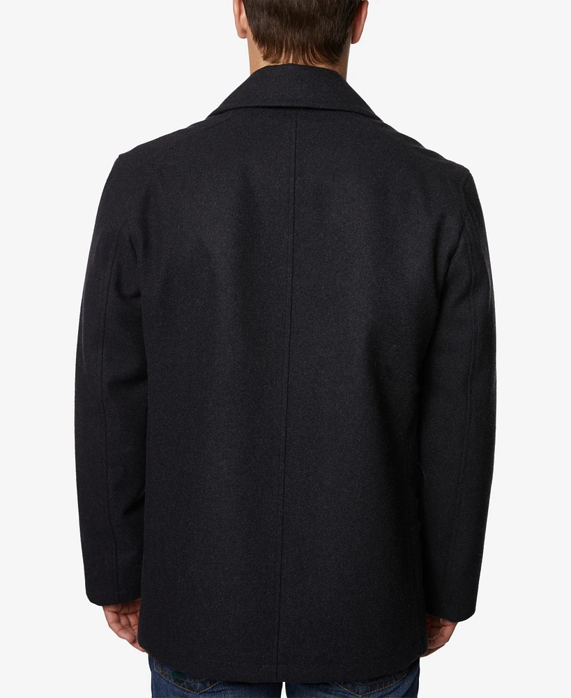 Nautica Men's Three-Button Pea Coat