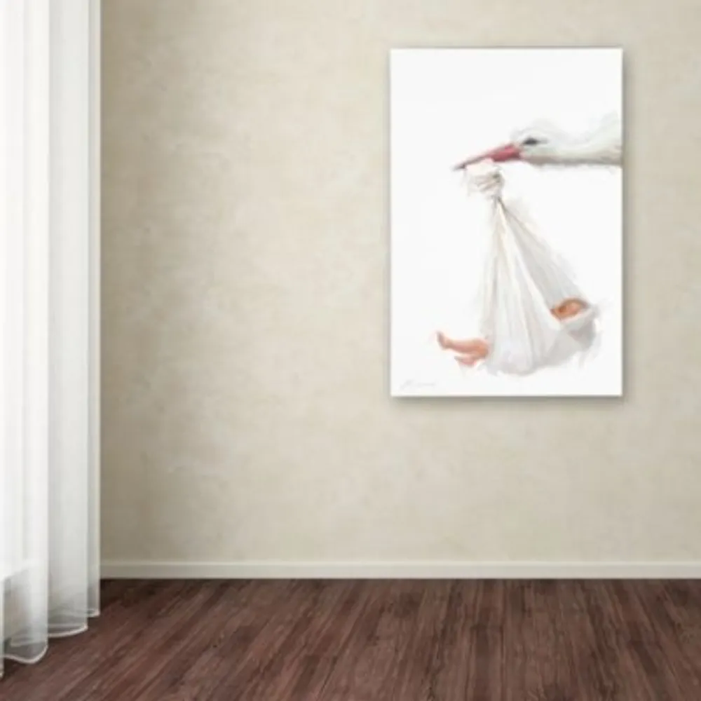 The Macneil Studio Stork Baby Canvas Art Collection
