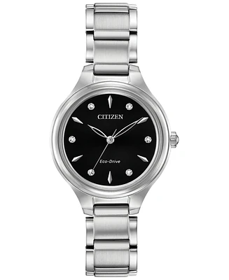 Citizen Eco-Drive Women's Corso Diamond-Accent Stainless Steel Bracelet Watch 29mm