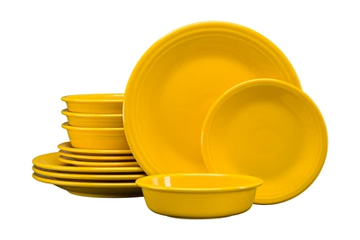 Fiesta Classic Rim 12 Pc. Dinnerware Set, Service For 4