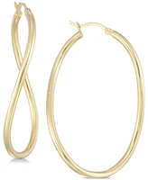 Simone I. Smith Wavy Hoop Earrings 18k Gold over Sterling Silver or