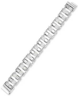 Legacy for Men by Simone I. Smith Barrel Link Bracelet in Stainless Steel