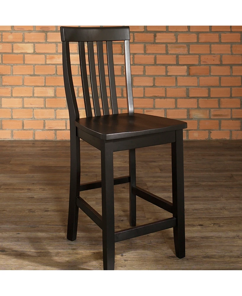 School House Bar Stool With 24" Seat Height (Set Of 2)