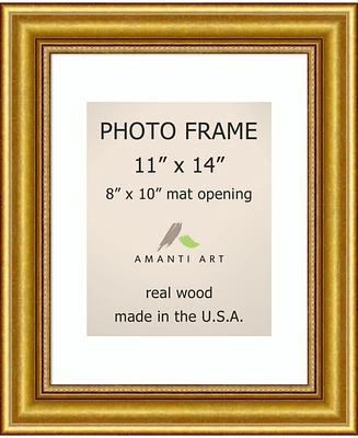 Amanti Art Townhouse Gold 11" X 14" Matted to 8" X 10" Opening Wall Picture Photo Frame
