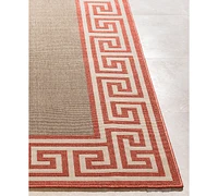 Closeout! Livabliss Alfresco Alf-9628 Rust 8'9" Round Area Rug, Indoor/Outdoor