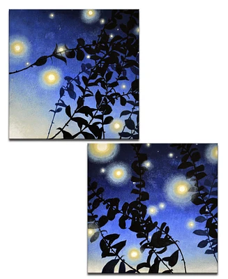 Ready2HangArt 'Fire Bugs I/Ii' 2 Piece Canvas Wall Art Set, 20x40"