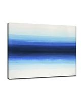 Ready2HangArt 'Deepest' Blue Abstract Canvas Wall Art, 30x40"
