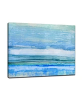 Ready2HangArt 'Eastern Shores' Abstract Ocean Canvas Wall Art, 20x30"