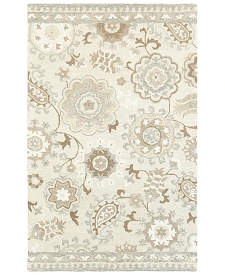 Oriental Weavers Craft 93005 Ivory/Gray 3'6" x 5'6" Area Rug