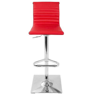 Lumisource Masters Adjustable Barstool with Swivel in Faux Leather