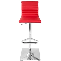 Lumisource Masters Adjustable Barstool with Swivel in Faux Leather