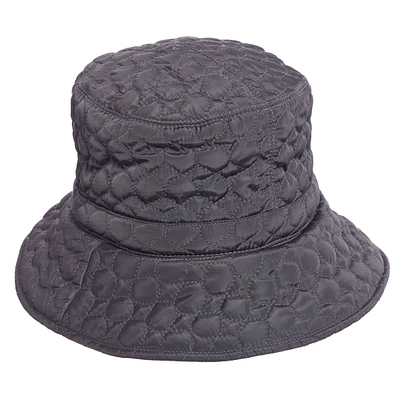 Scala Quilted Big Brim Rain Hat