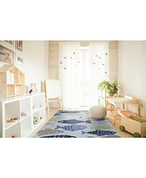 Kas Sonesta Sea of Fish 2010 Light Blue 7'6" Round Area Rug
