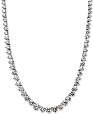 Arabella Sterling Silver Necklace, Cubic Zirconia Necklace (53 ct. t.w.)