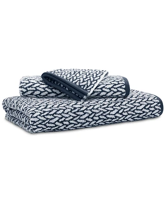Lauren Ralph Sanders Basketweave Antimicrobial Bath Towel, 30" x 56"