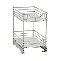Household Essentials Design Trend Glidez 11.5" Standard Depth 2-Tier Double Basket Sliding Under Cabinet Organizer