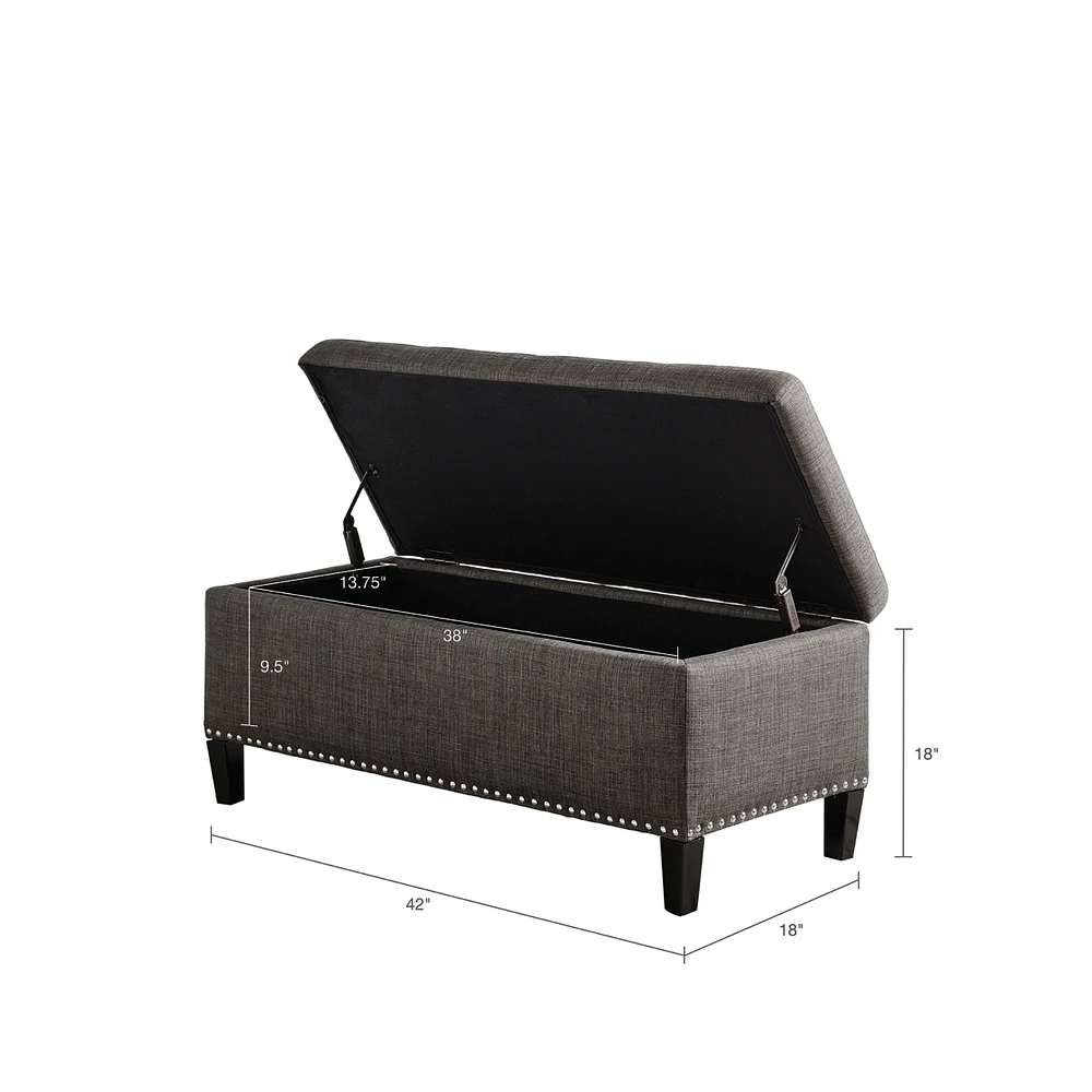 Catarina Fabric Storage Bench
