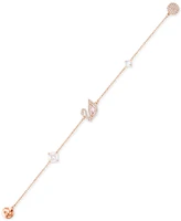 Swarovski Remix Rose Gold-Tone Crystal Swan Magnetic Bracelet