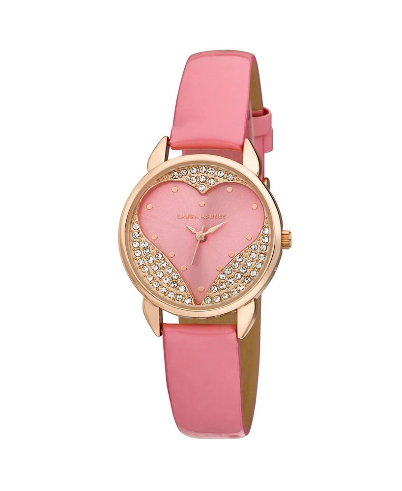 Laura Ashley Designer Pink Hearts Watch
