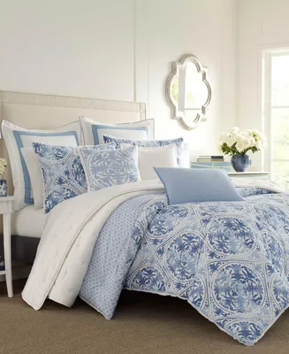 Laura Ashley Mila 3 Piece Comforter Set, Full/Queen