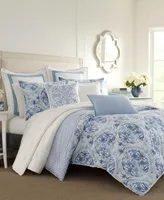Laura Ashley Mila 3 Piece Comforter Set, Full/Queen