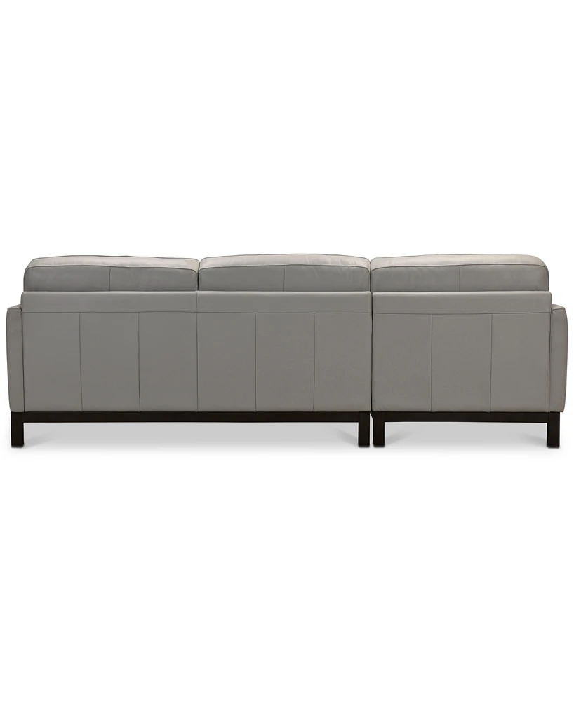 Closeout! Virton 2-Pc. Leather Chaise Sectional Sofa, Created for Macy's