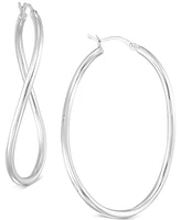 Simone I. Smith Wavy Hoop Earrings 18k Gold over Sterling Silver or