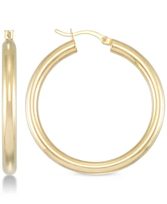 Simone I. Smith Polished Hoop Earrings in 18k Gold over Sterling Silver
